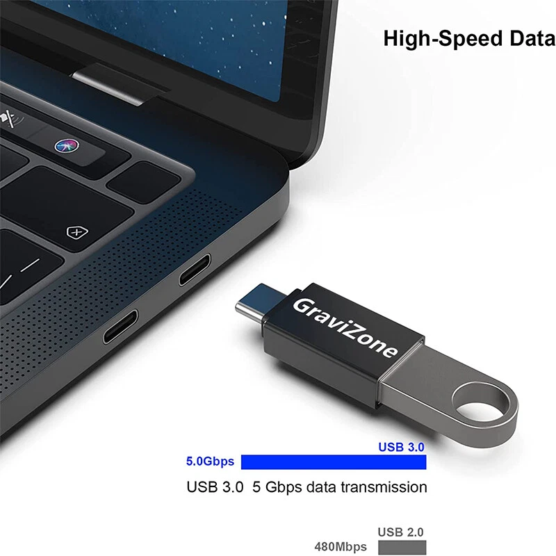 GraviZone Adapter USB-C auf USB-A Buchse 3.0 OTG Stick MacBook Samsung Xiaomi - Bild 2 von 4