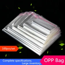 Clear Cellophane Cello Bags Plastic OPP Card Display Self Adhesive Peel Seal