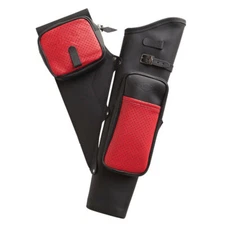 🎯 Neet NT-2100 Leather Target Quiver Black with Red Pockets RH