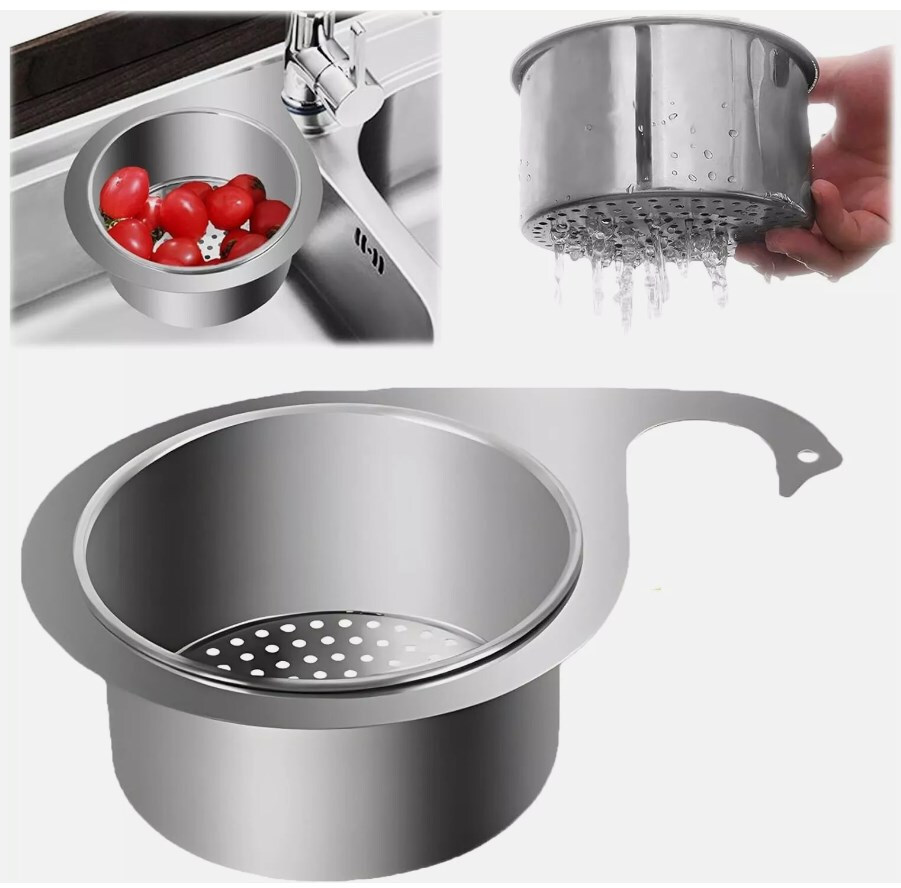 Stainless Steel Swan Sink Strainer Basket Hanging Filter Filter Basket