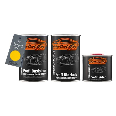 Autolack Set Dose spritzfertig für Peugeot 864F Jaune Hertz 2,5L