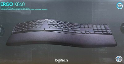 Logitech - ERGO K860 - Ergonomic Full-size Wireless Scissor Keyboard