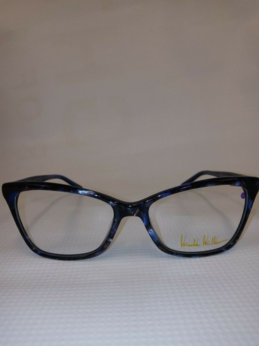 Nicole Miller Carmer C03 Navy Blue Marble Eyeglass Cat Eye Frame New 53-16-135 - Picture 7 of 11
