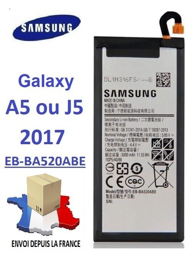 Batterie d'origine Samsung EB-BA520ABE A5 2017 / J5 2017 - battery accu 3000mAh - 第 1/1 張圖片
