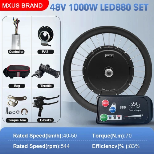 Ebike Conversion Kit 72V 1000W 3000W MTB 3.0 Tyre Brushless Front Rear Hub Motor - Picture 30 of 37