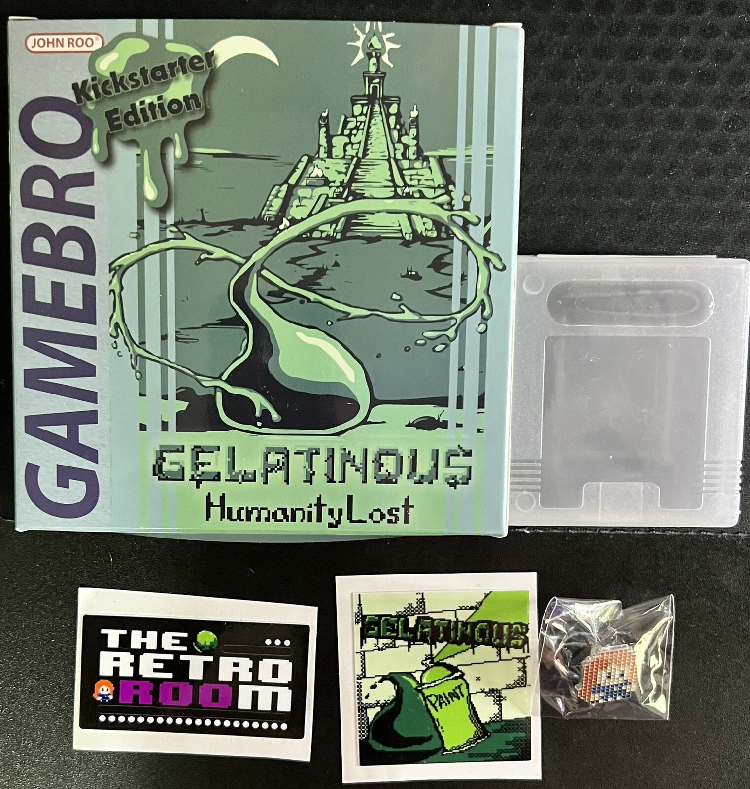 Nuevo Gelatinous: Humanity Lost Gameboy Exclusivo Kickstarter Verde Limo