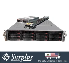 TRUNAS Server 2U 12 Bay SUPERMICRO X10DRU-i+ 2x E5-2676 V3 128GB RAM 2x PSU