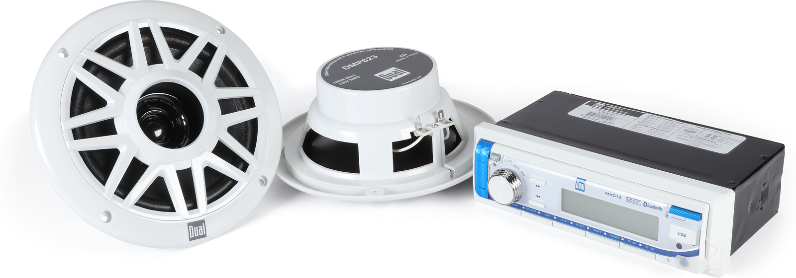 Dual MXCP132 White Marine Digital Media Receiver Bundle 16990₽