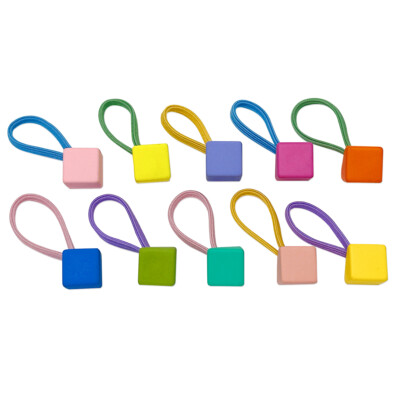 Wrapables Mini 3D Cube Hair Ties (Set of 10)