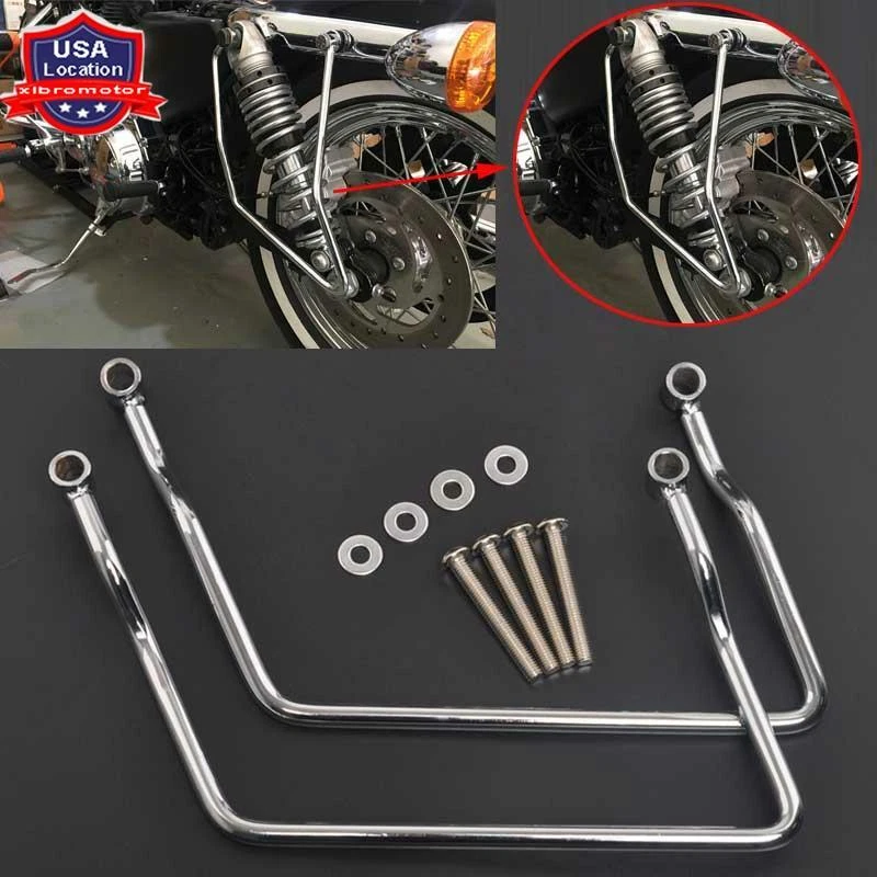 Soportes de montaje de barra de soporte de bolsa de sillín de metal de 17 cm para Honda Rebel CMX 250 CMX250 Foto 2 de 4