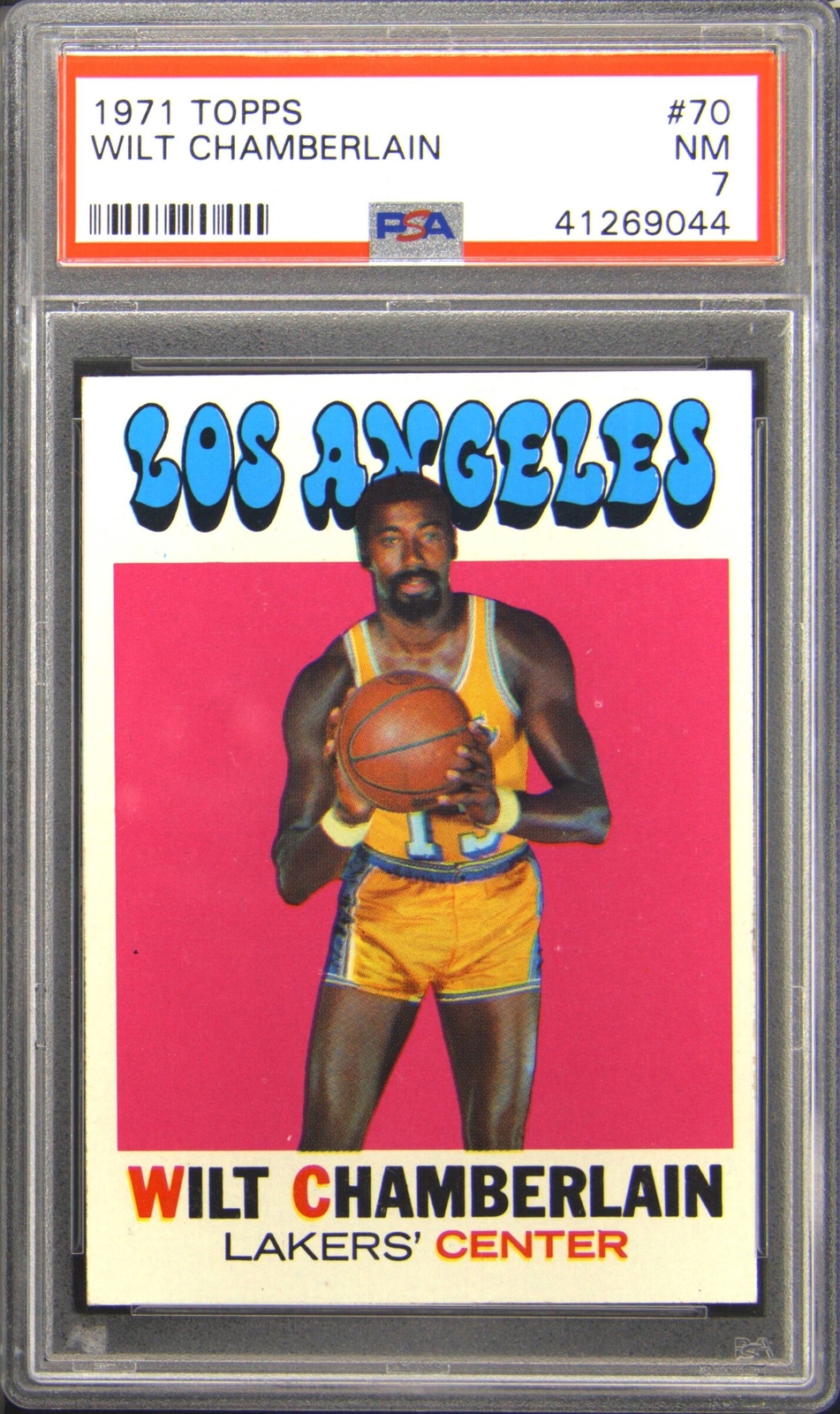 1971 TOPPS #70 WILT CHAMBERLAIN PSA 7 view 1