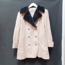 Mackintosh Double Breasted Coat Cream And Black Mid Length For Women Us Size10