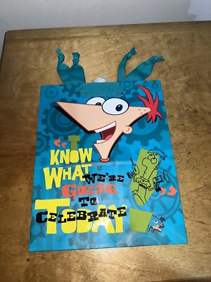 Disney Phineas and Ferb Gift Present Bag - Official Disney Channel Hallmark