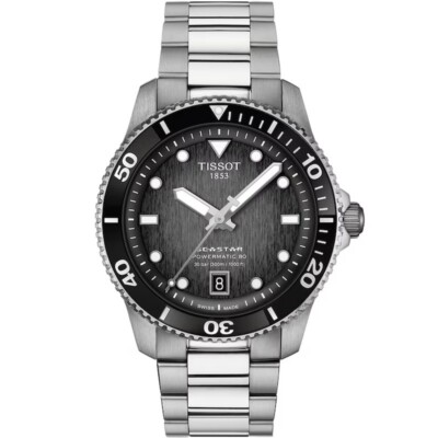 New TISSOT Seastar 40MM Graded Grey Black Men's Watch T120.807.11.051.00