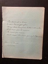 Manuscript page 1899 J Duncan Torsonce House Dalkeith ? scrap album page