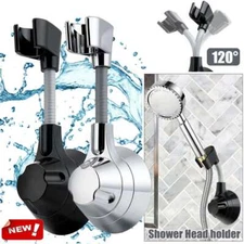 Adjustable Shower Head Holder Self-adhesive Handheld Wall Mount Bathroom Bracket