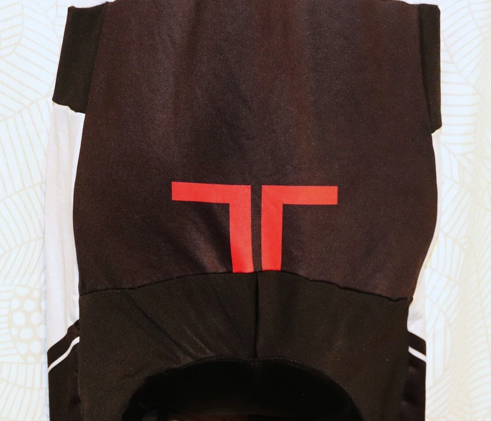 Pantalones largos de compresión con babero de ciclismo Castelli, asiento acolchado, XL, blanco y negro, usados en excelente estado Foto 3 de 4