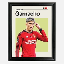 Alejandro Garnacho Framed Sports Art Photo by Thomas Maxwell