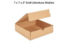 50 Pcs 7 x 7 x 2 Kraft Literature Mailers fast shipping