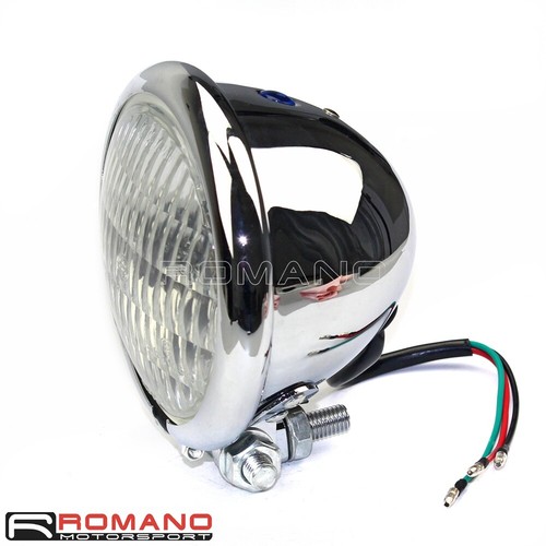 Faros cromados retro de 4,5" estilo Cool Bates Hi/Lo H4 para Harley Chopper Bobber - Imagen 4 de 10