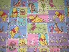 NEW Disney Winnie the Pooh/Piglet Easter Patchwork Fabric Sold By FQ Fat Quart 