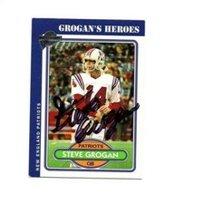 Steve Grogan Patriots signed autographed 2005 Topps Fan Favorites football card 