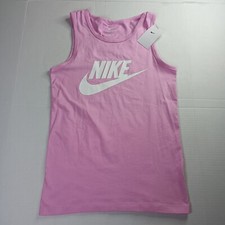 Nike Sportswear Icon Futura Tank Top Men  s XS Extra Small AR4991-621 Pink/White
