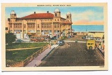 Linen postcard MOORISH CASTLE, REVERE BEACH, MA