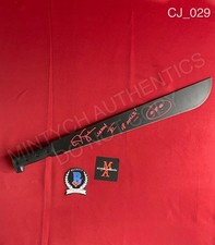 CJ C.J. Graham signed Friday the 13th real 18" steel machete Beckett horror