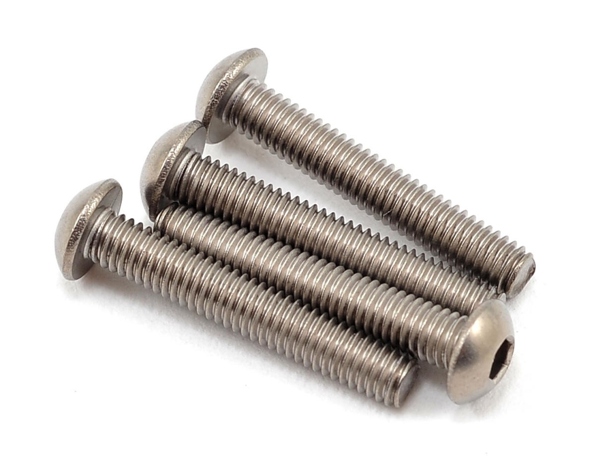 Yokomo 3x18mm Titanium Button Head Screw (4) [YOKZC-BH318TA]🌟✨25 Years on eBay! 250,000+ feedback!✨🌟