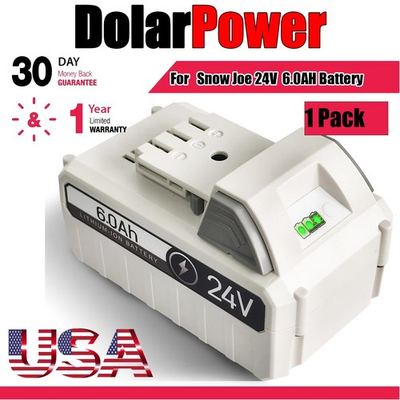 #ad 1 Pack 6.0Ah 24V Battery for Snow Joe Sun Joe iON 24V 24VBAT LTX 24VBAT LTW $52.99