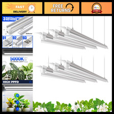 4FT LED Grow Lights Full Spectrum 5000K, 252W T8 Plant Light Strips, 6-Pack