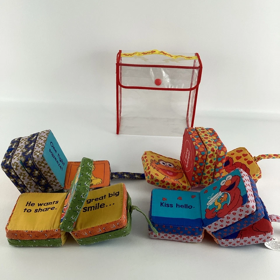 Sesame Street Soft Play Book Set Cookie Monster Zoe Elmo Ernie Bert Vintage 2004 - Image 4 of 4