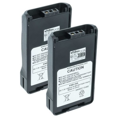 2x Akku für Kenwood TK-3140 TK-2173 TK-2360M TK-2360E TK-2360 1300mAh 7,2V