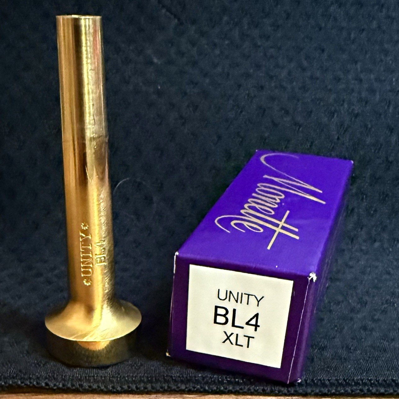 Monette Unity BL4 XLT Trumpet Mouthpiece Gold Plated Shallow Cup Small Shank