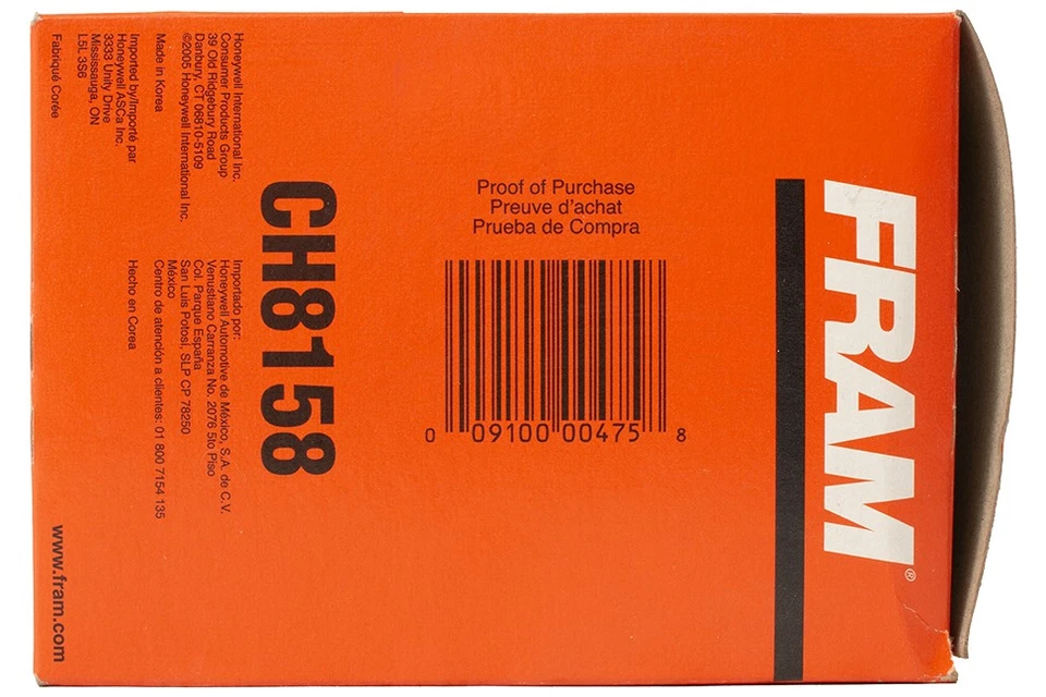 FRAM Replacement Oil Filter Fits 1995-02 Volkswagen Golf V6 2.8L Model ID CH8158 Foto 4 de 4