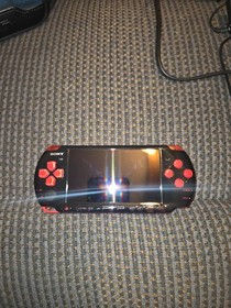 PSP-3000 God of War Black/Red playStation Portable console v-good US Selle