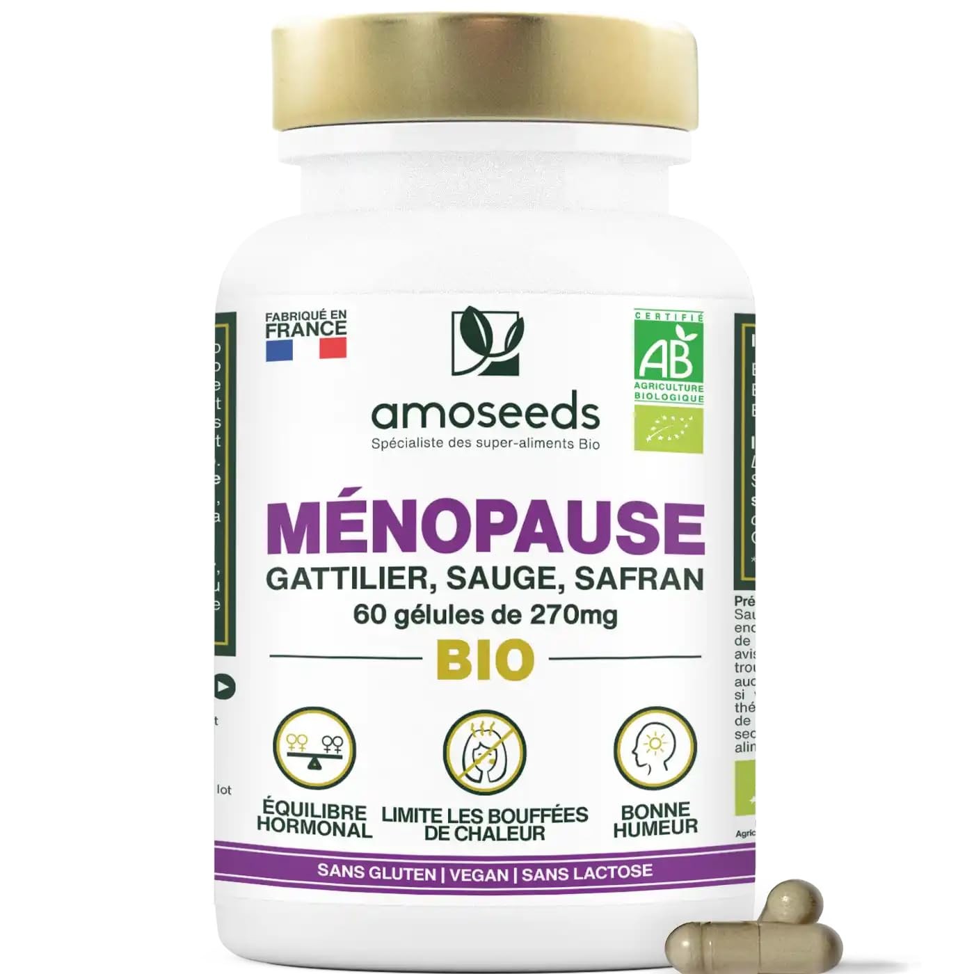 Ménopause BIO formule 100% naturel sans hormones pour apaiser l'irritabilité féminine