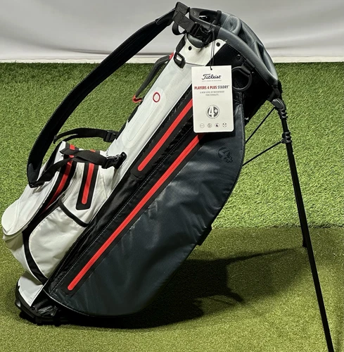 Titleist Players 4 Plus StaDry Stand Carry Golf Bag Charcoal/White/Red (No Logo)