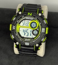 Armitron Men s Digital Sport Watch Black Green 330FT Water Resistant Chronograph