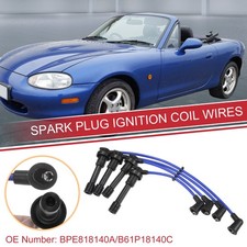4pcs Spark Plug Wire Ignition Coil Cable No.bpe818140a For Mazda Miata 1990-1997