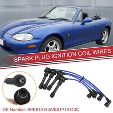 4pcs Spark Plug Wire Ignition Coil Cable No.BPE818140A for Mazda Miata 1990-1997