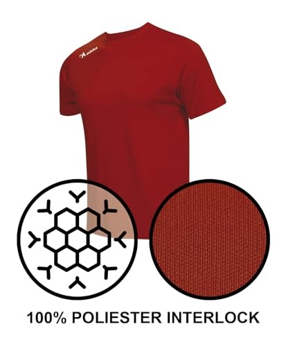 Sport-T-Shirt Asioka 130/16 Unisex L Rot, Fitness Shirt, Herren Damen-image