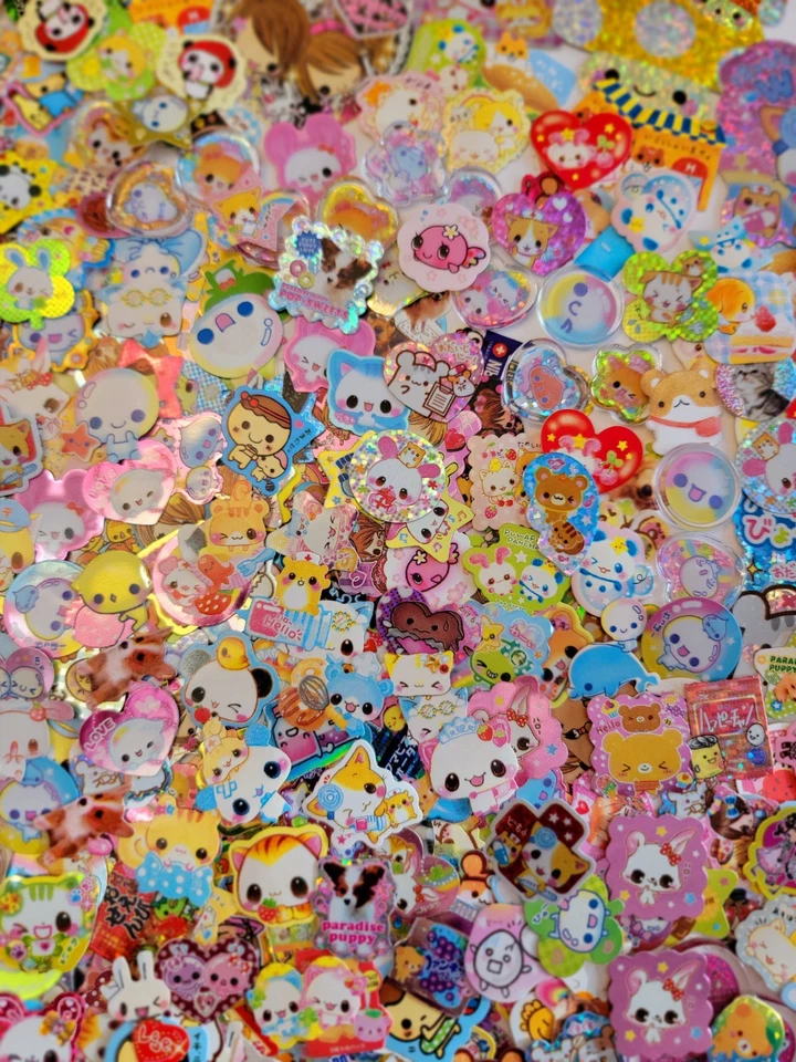 30 Stück einzelne lose Mini japanische Aufkleber Wundertüte. Ohajiki Heisei/Retro - Bild 4 von 4