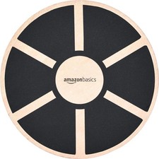 Amazon Basics Wood Wobble Balance Trainer Board Black