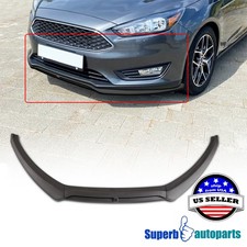 Fits 2015-2018 Ford Focus Front Bumper Lip Lower Spolier Splitter 3pc Set Black