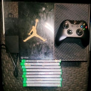 Xbox One 500GB Black Console with Controller, HDMI, Adapter, and 9 Games