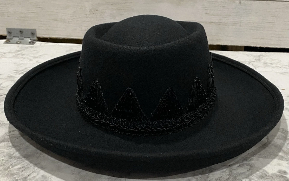 Wide Brim Black 100% Wool Vintage Hats for Women for sale | eBay display picture 1