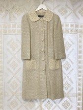 Dolce & Gabbana Vintage Crochet Lace Long Spring Duster Coat Beige 36 Archive