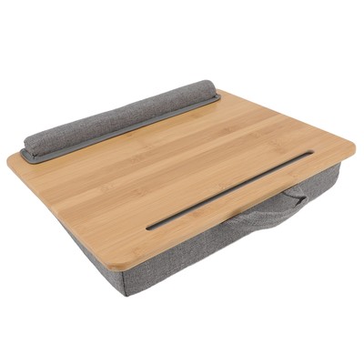 Laptop Table Multifunction Bamboo Lap Desk Bed Tray With Cushion For Reading